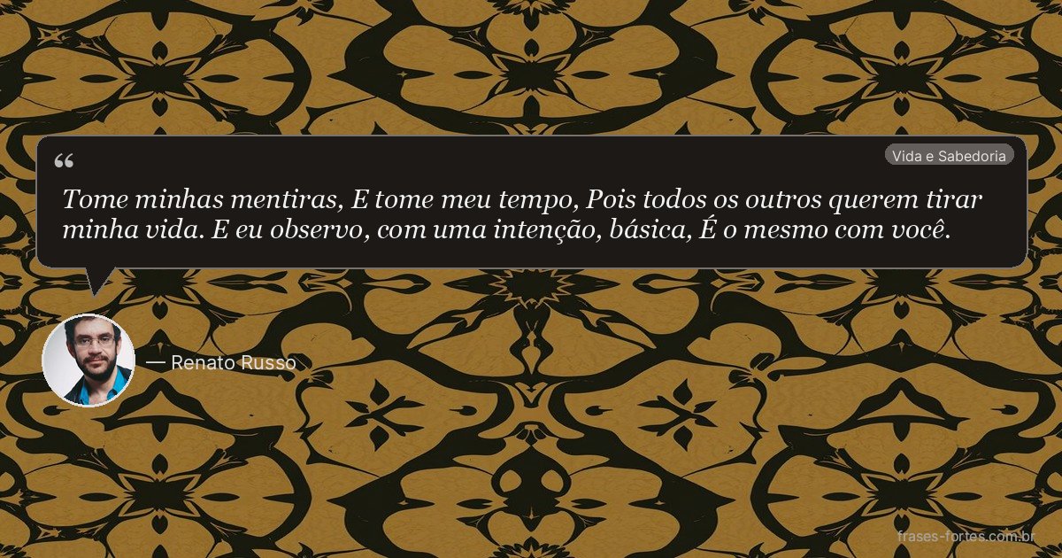 Frase de Renato Russo
