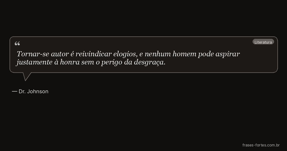 Frase de Dr. Johnson