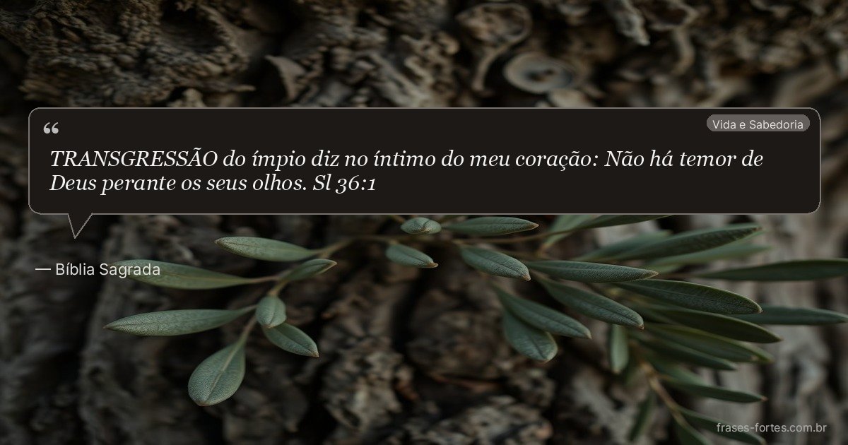 Frase de Bíblia Sagrada