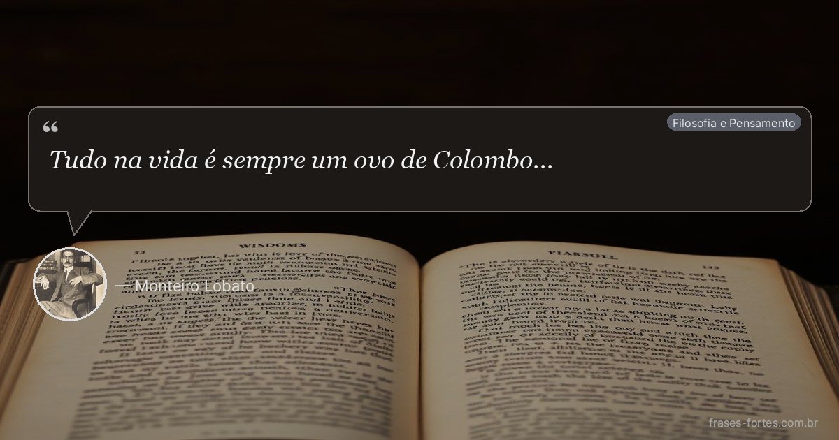 Frase de Monteiro Lobato
