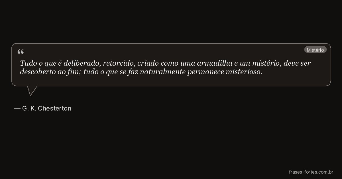 Frase de G. K. Chesterton