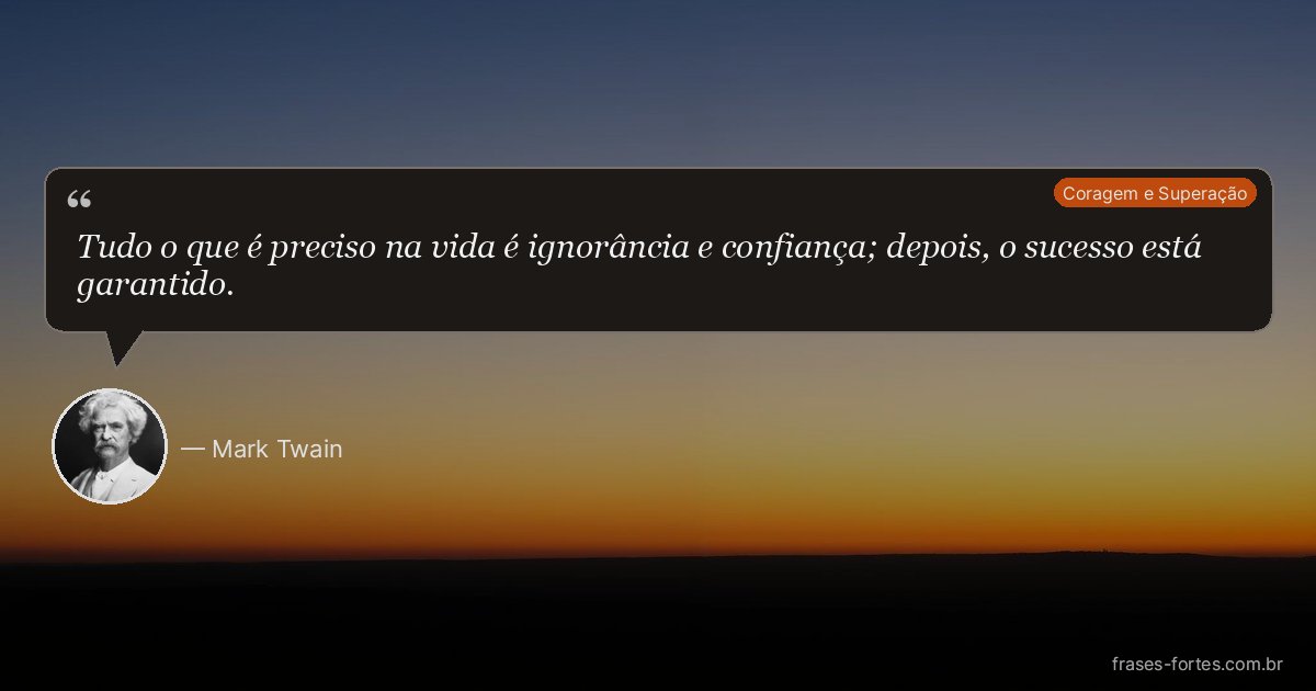 Frase de Mark Twain