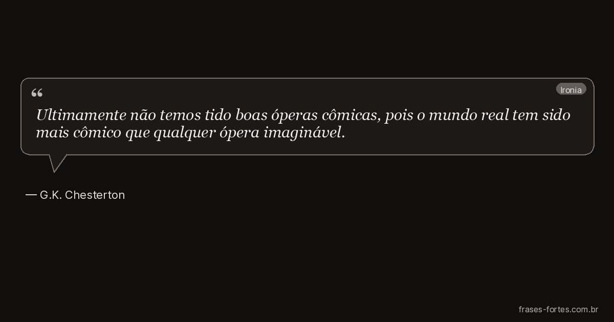 Frase de G.K. Chesterton