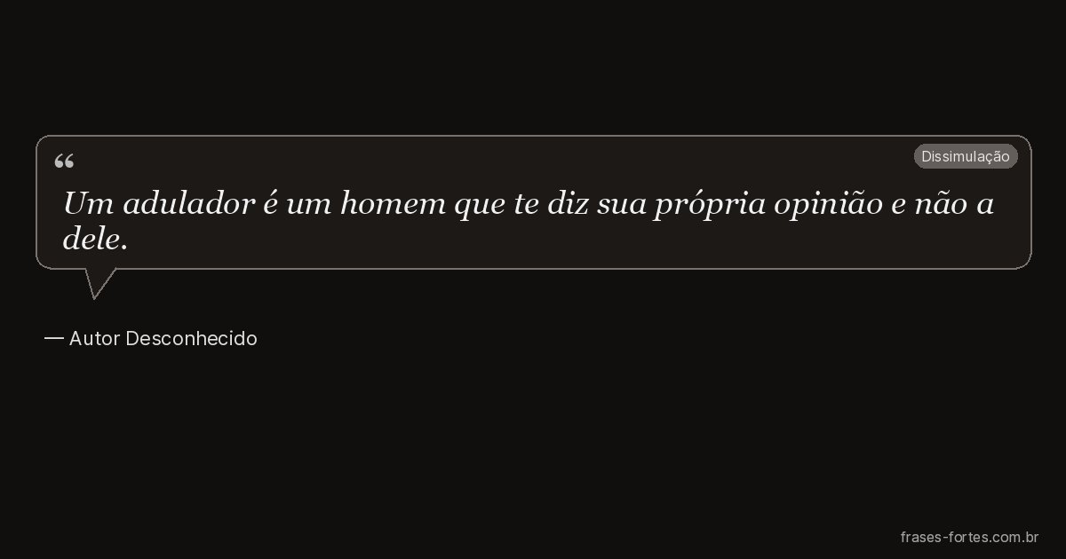 Frase de Autor Desconhecido