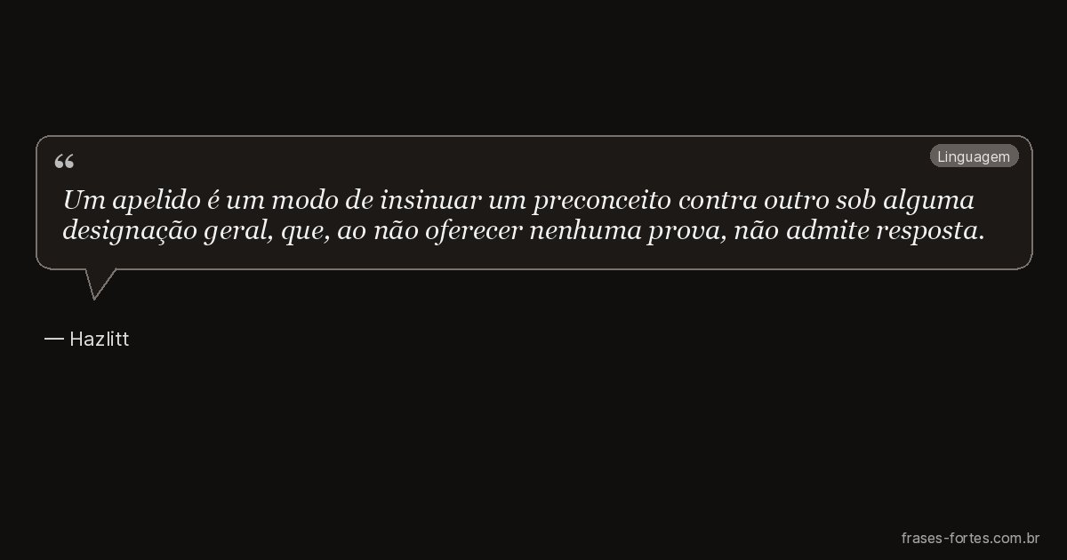 Frase de Hazlitt