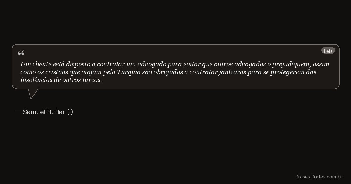 Frase de Samuel Butler (I)