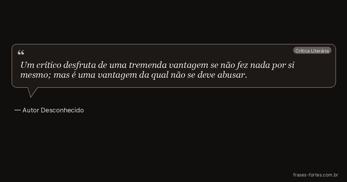 Frase de Autor Desconhecido