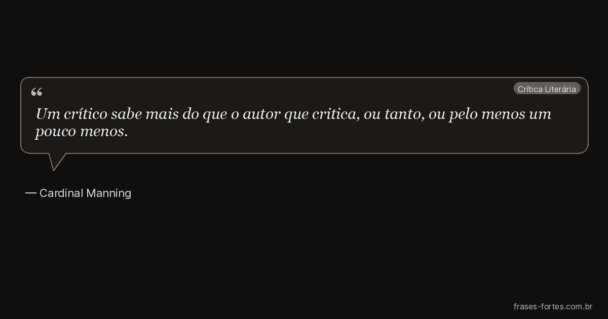 Frase de Cardinal Manning
