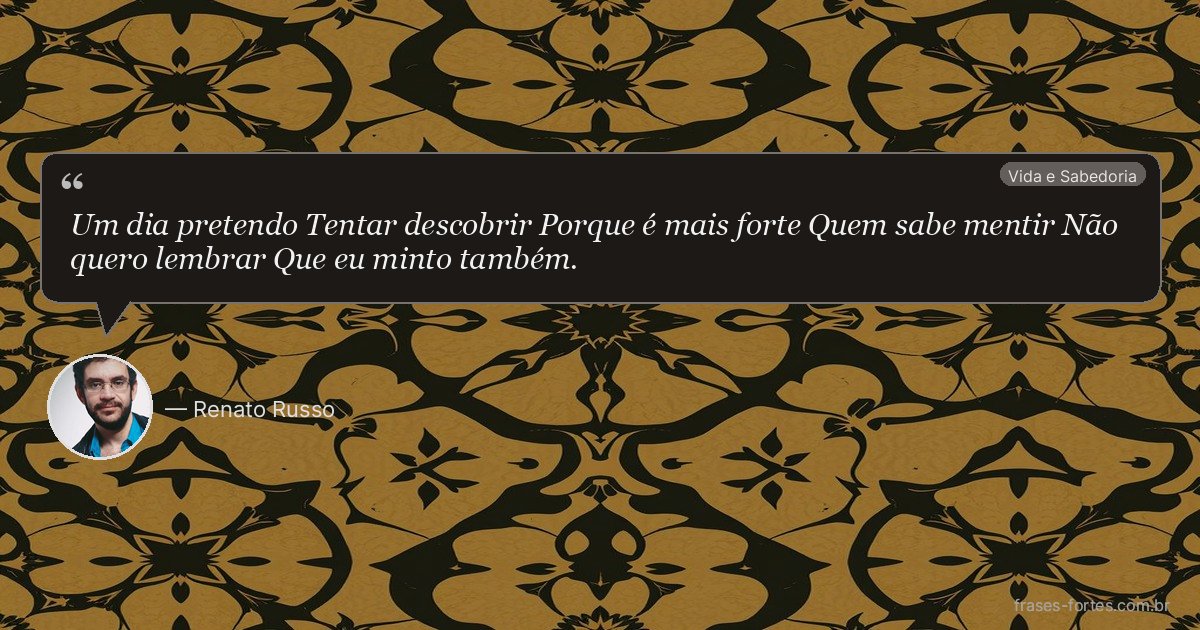 Frase de Renato Russo