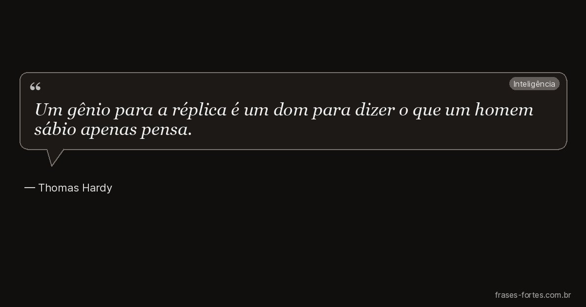 Frase de Thomas Hardy