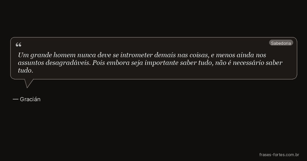 Frase de Gracián