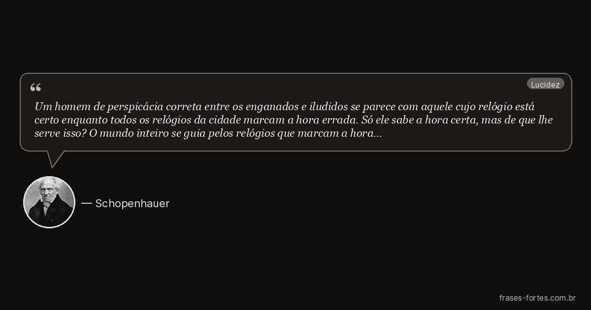 Frase de Schopenhauer