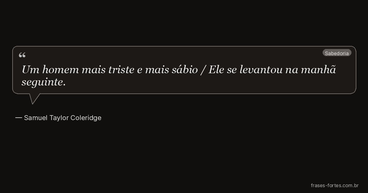 Frase de Samuel Taylor Coleridge