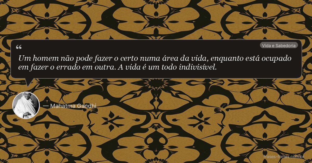 Frase de Mahatma Gandhi