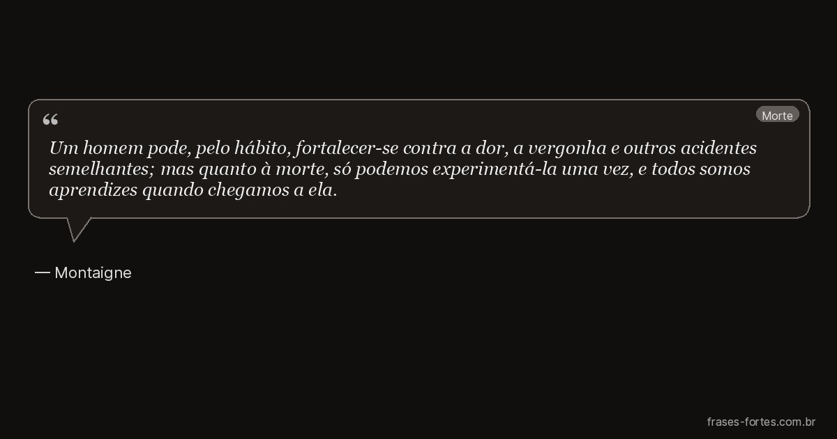 Frase de Montaigne