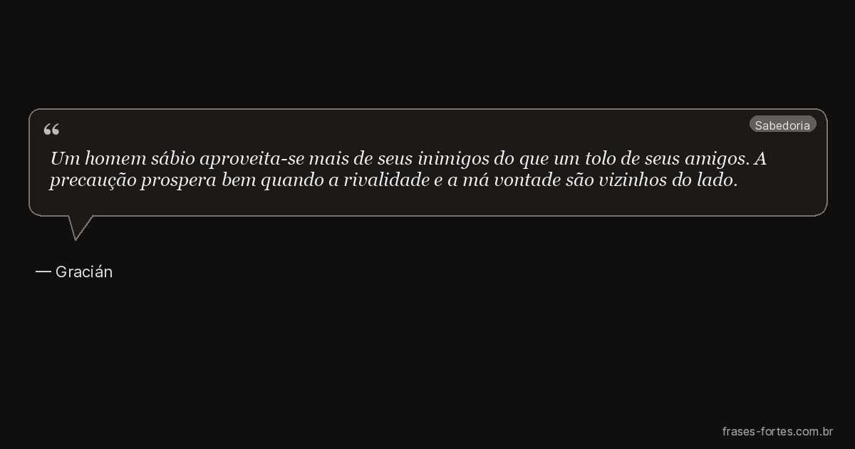 Frase de Gracián