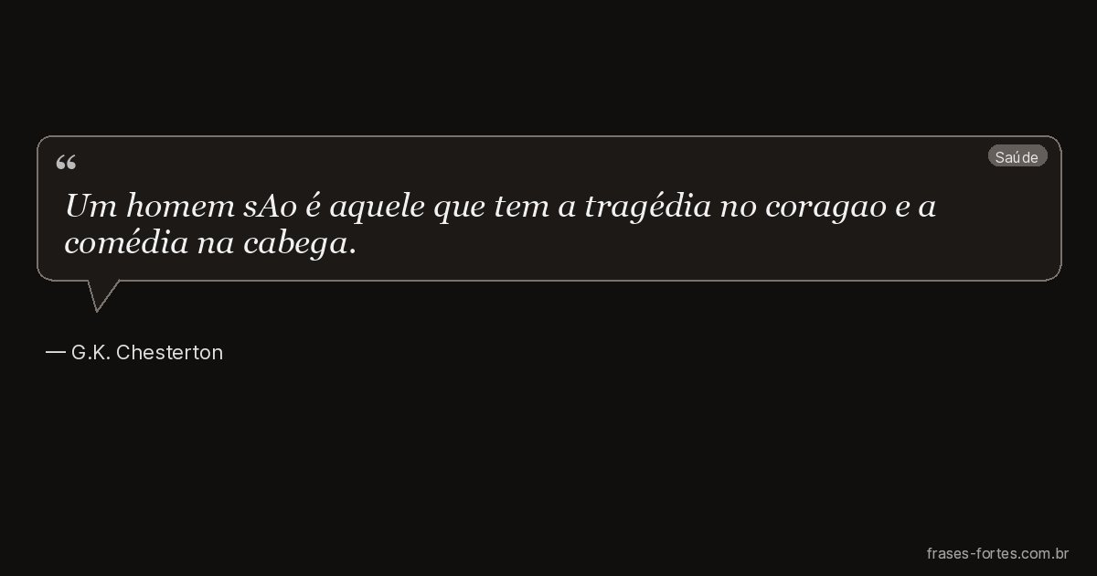 Frase de G.K. Chesterton