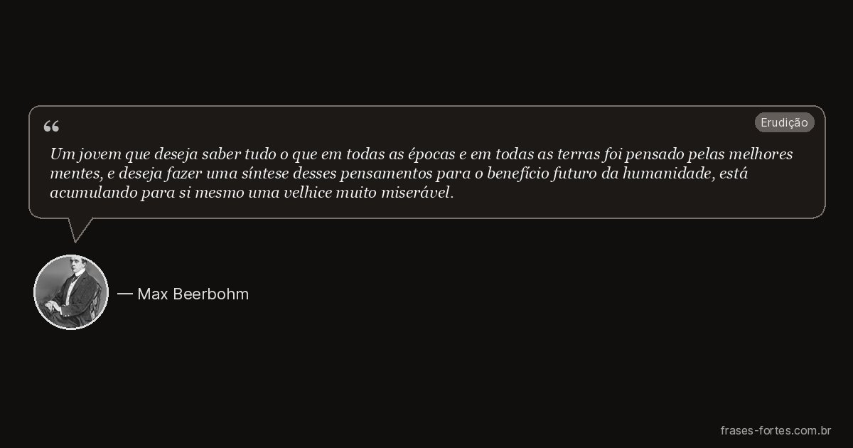 Frase de Max Beerbohm