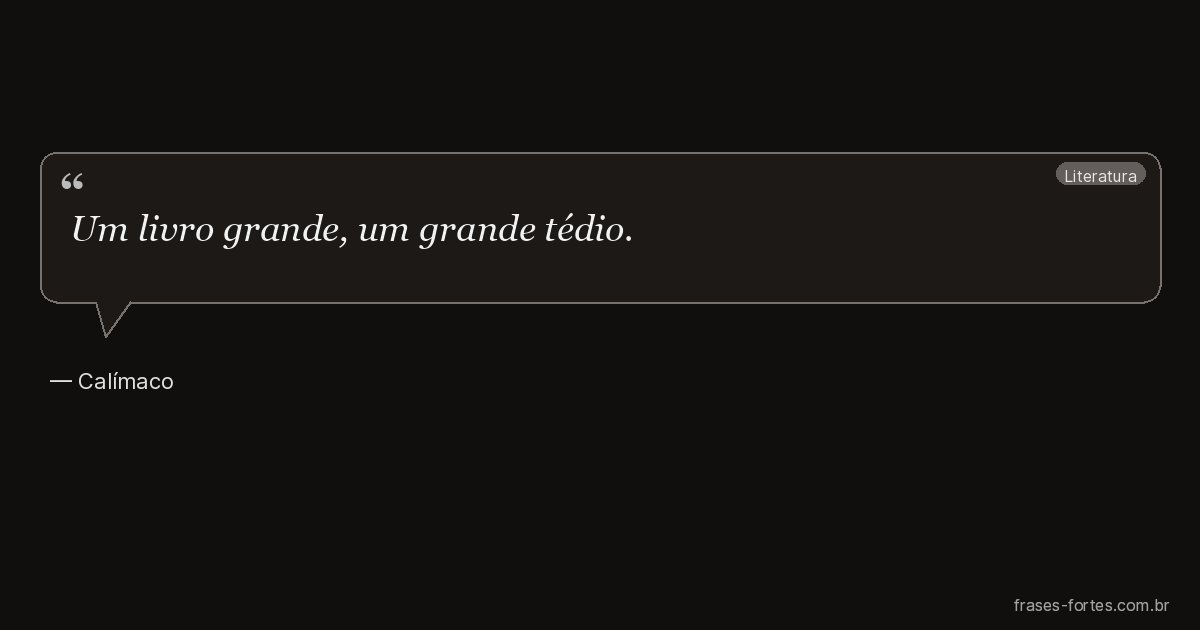 Frase de Calímaco