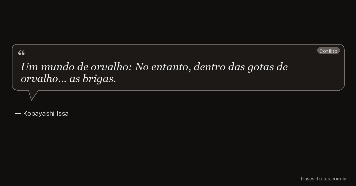 Frase de Kobayashi Issa