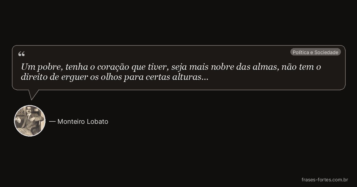 Frase de Monteiro Lobato