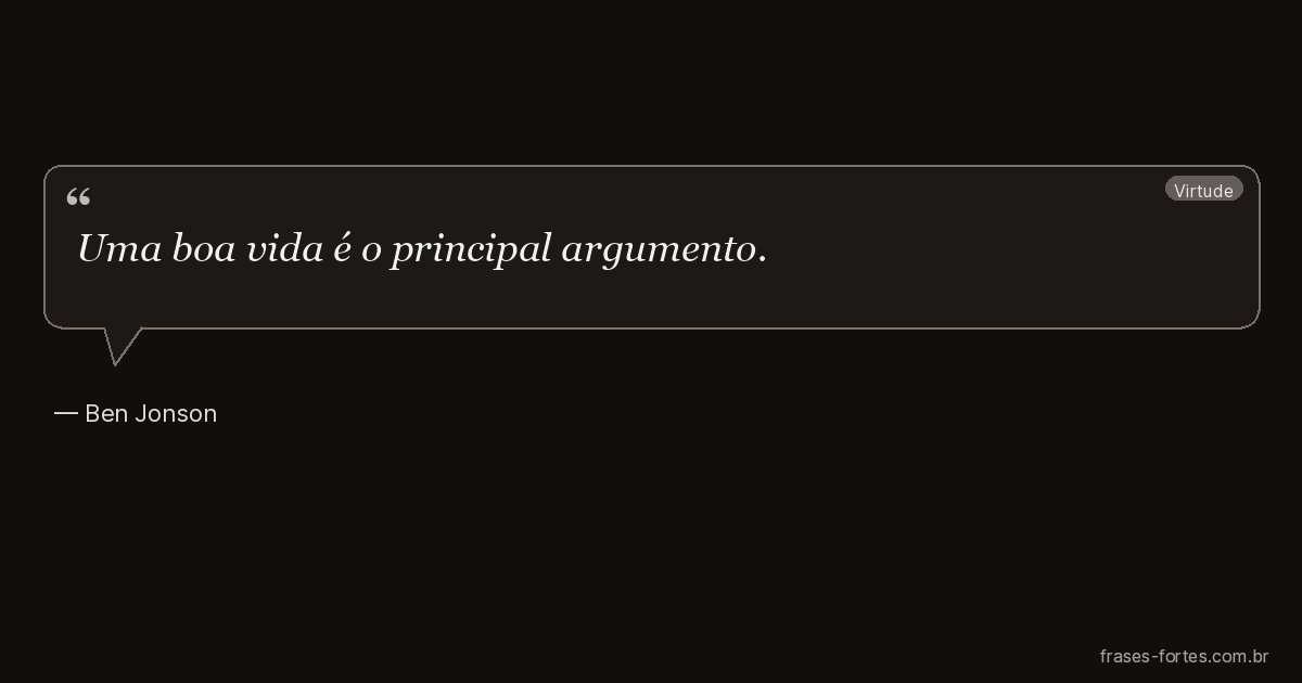 Frase de Ben Jonson