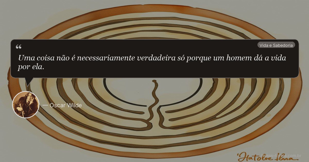 Frase de Oscar Wilde