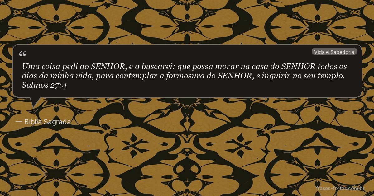 Frase de Bíblia Sagrada