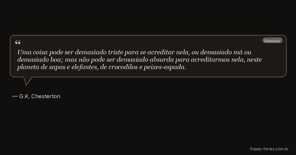 Frase de G.K. Chesterton