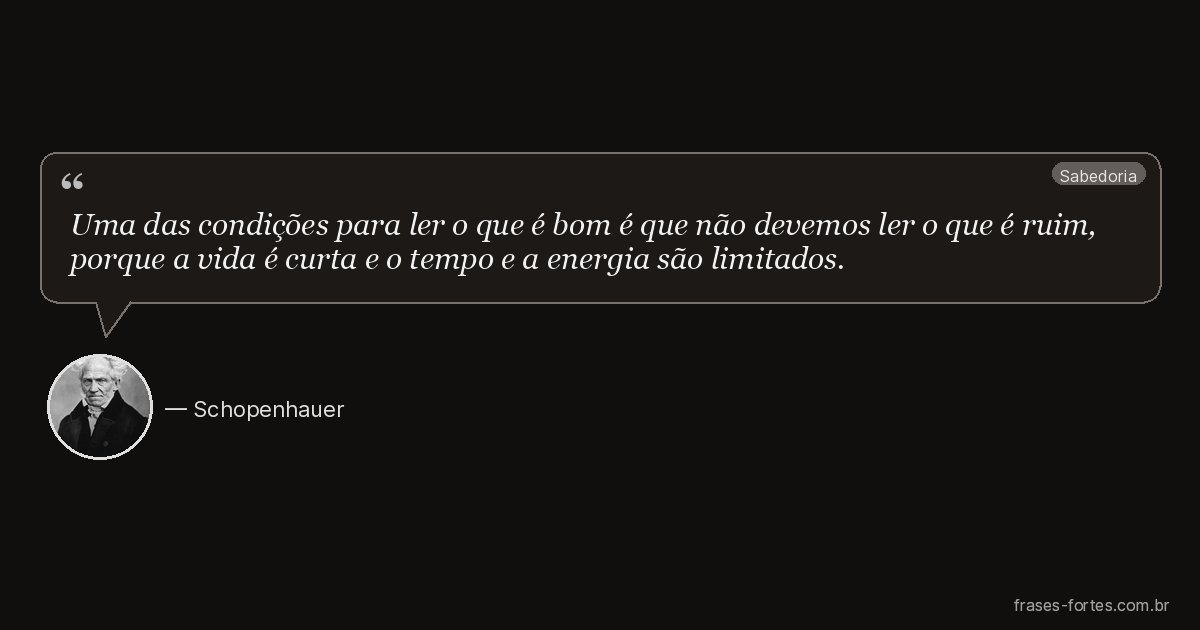 Frase de Schopenhauer