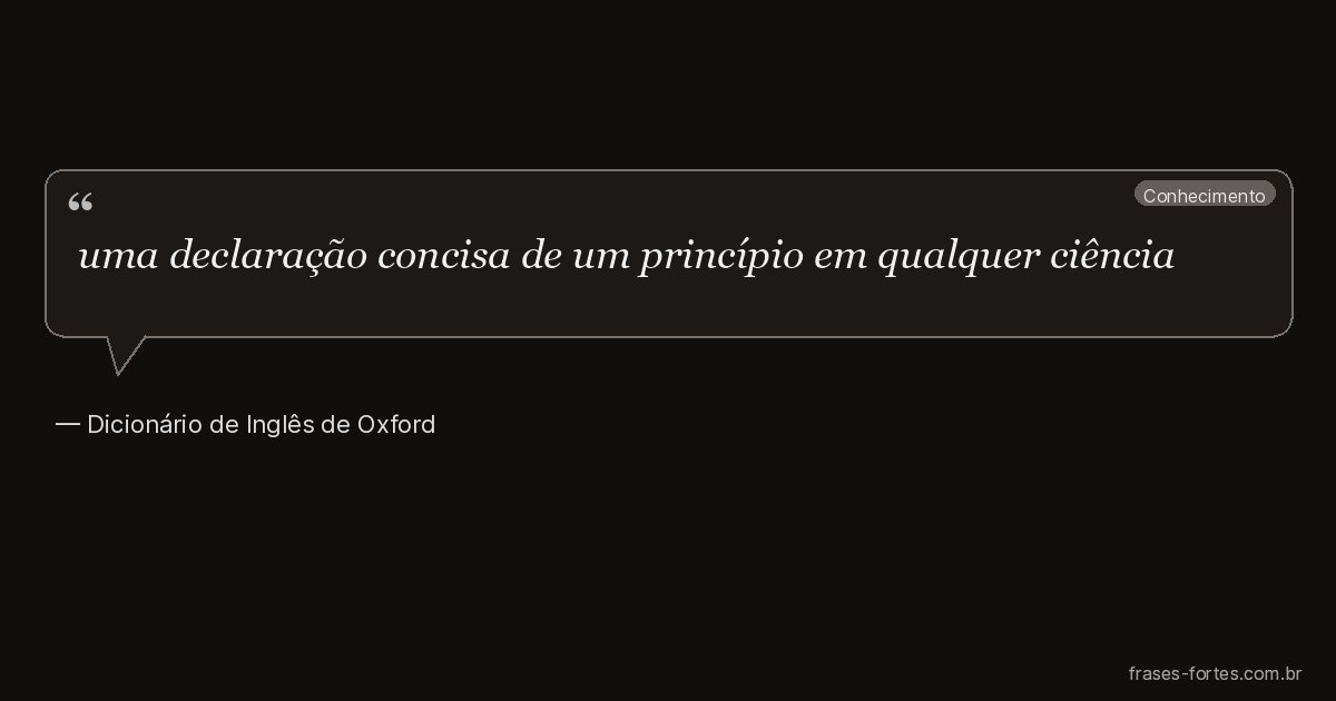 Frase de Dicionário de Inglês de Oxford