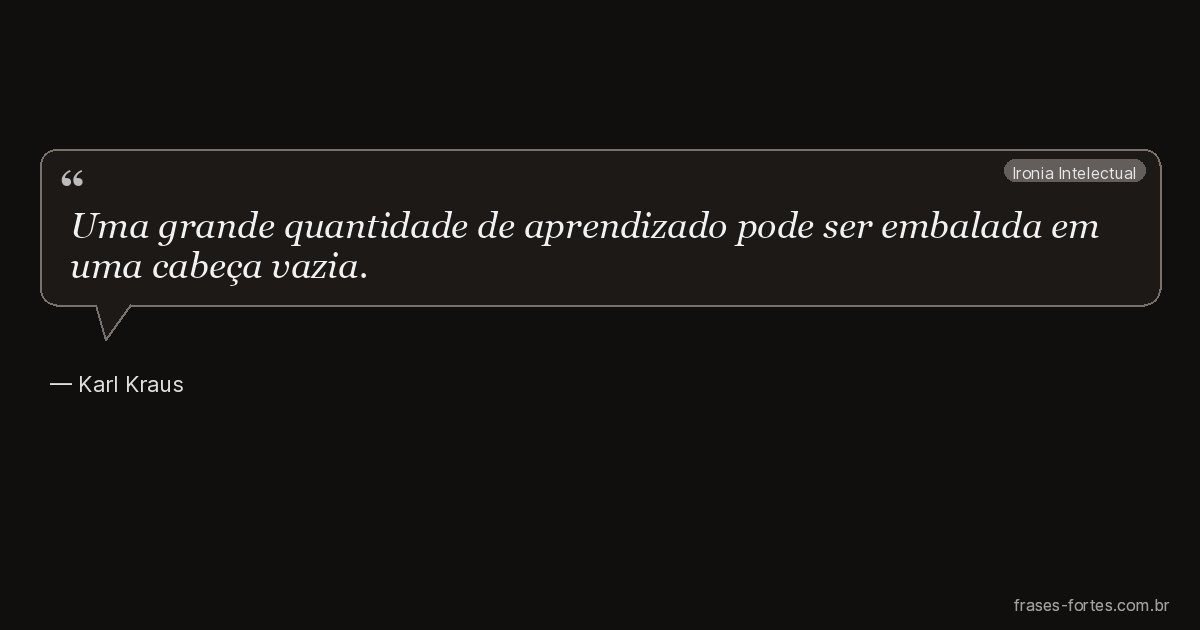Frase de Karl Kraus