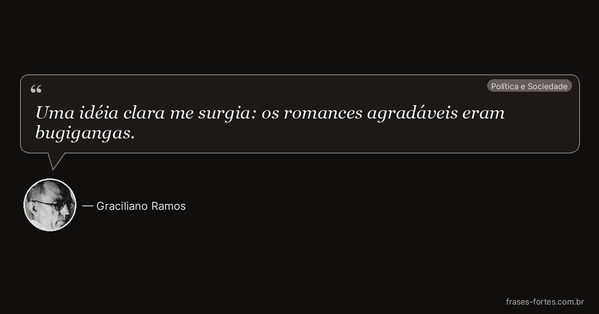 Frase de Graciliano Ramos
