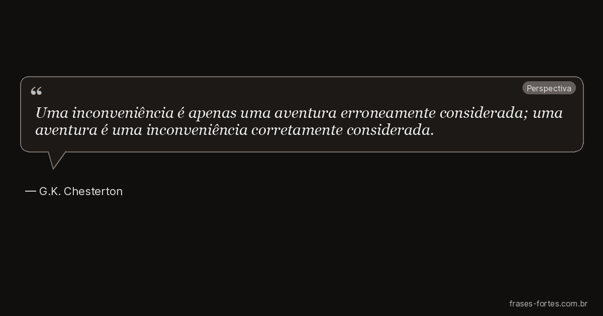 Frase de G.K. Chesterton