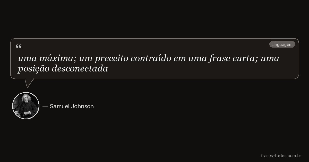 Frase de Samuel Johnson