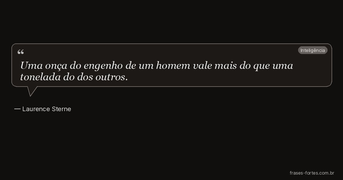 Frase de Laurence Sterne