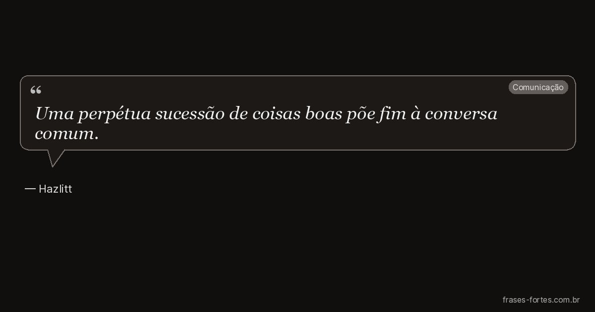 Frase de Hazlitt