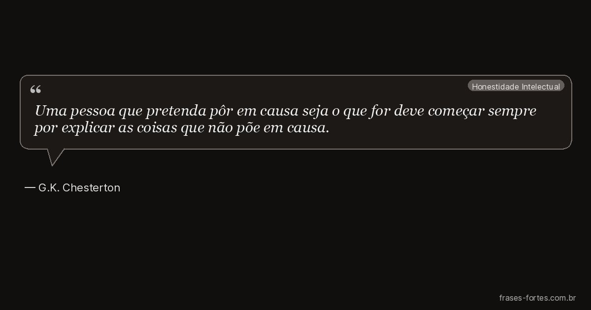 Frase de G.K. Chesterton