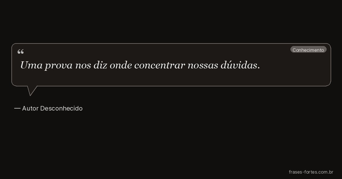 Frase de Autor Desconhecido