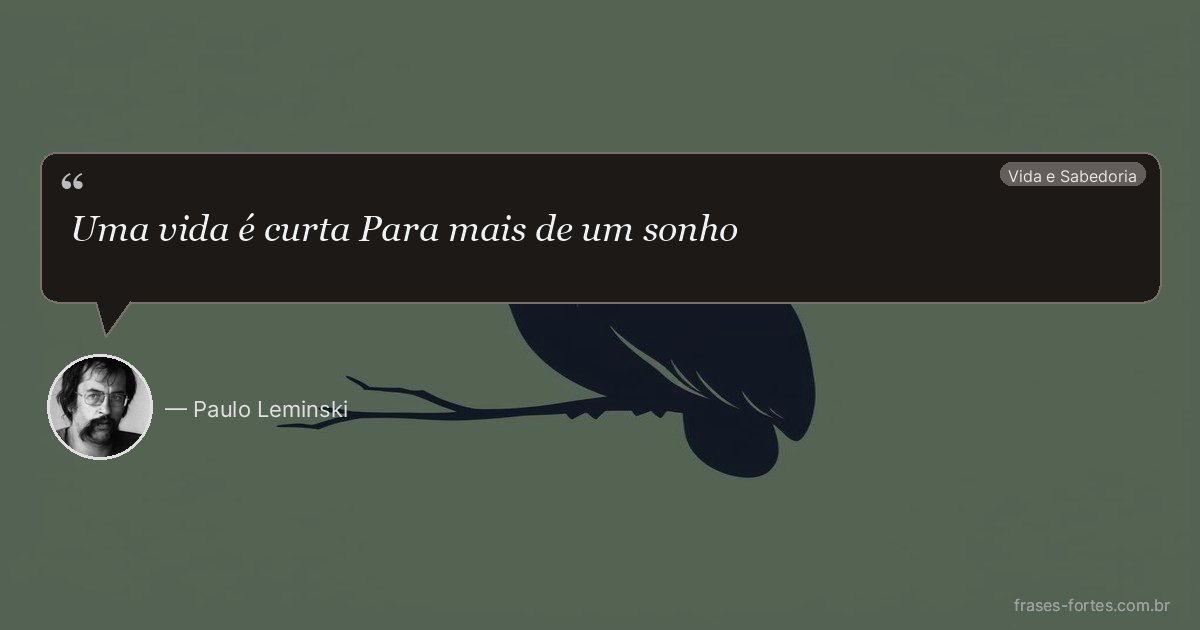 Frase de Paulo Leminski