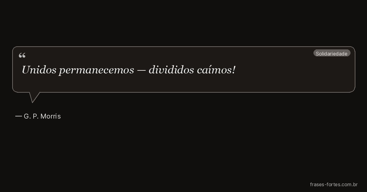 Frase de G. P. Morris