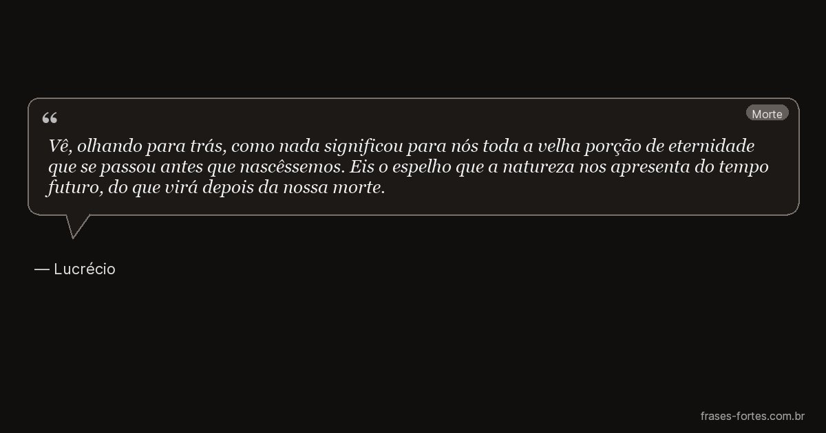 Frase de Lucrécio