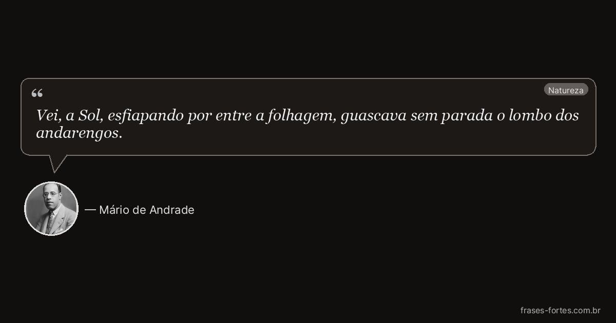 Frase de Mário de Andrade