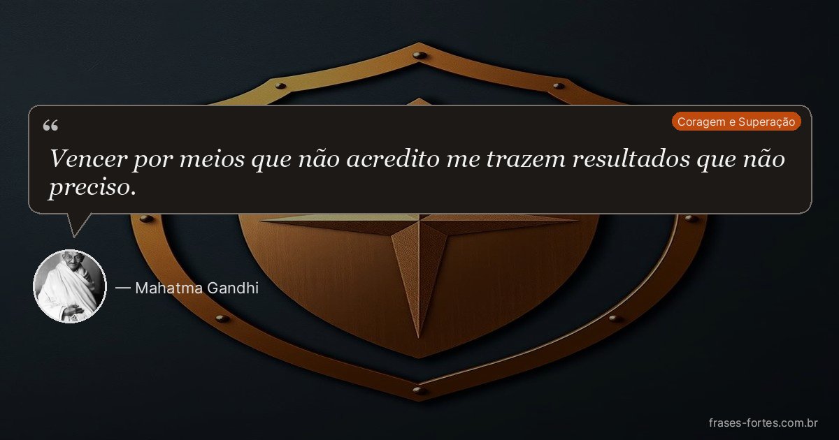 Frase de Mahatma Gandhi