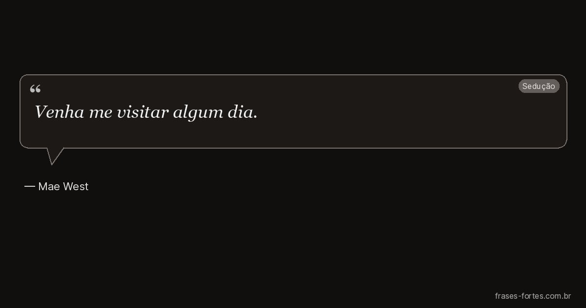 Frase de Mae West
