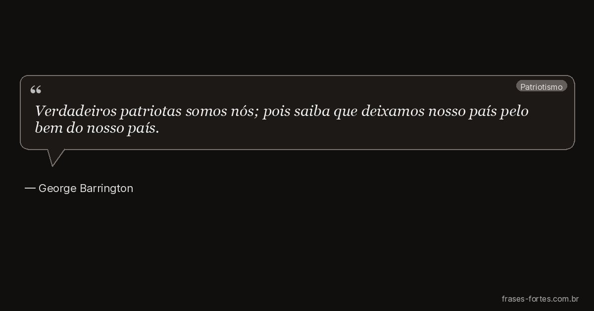 Frase de George Barrington