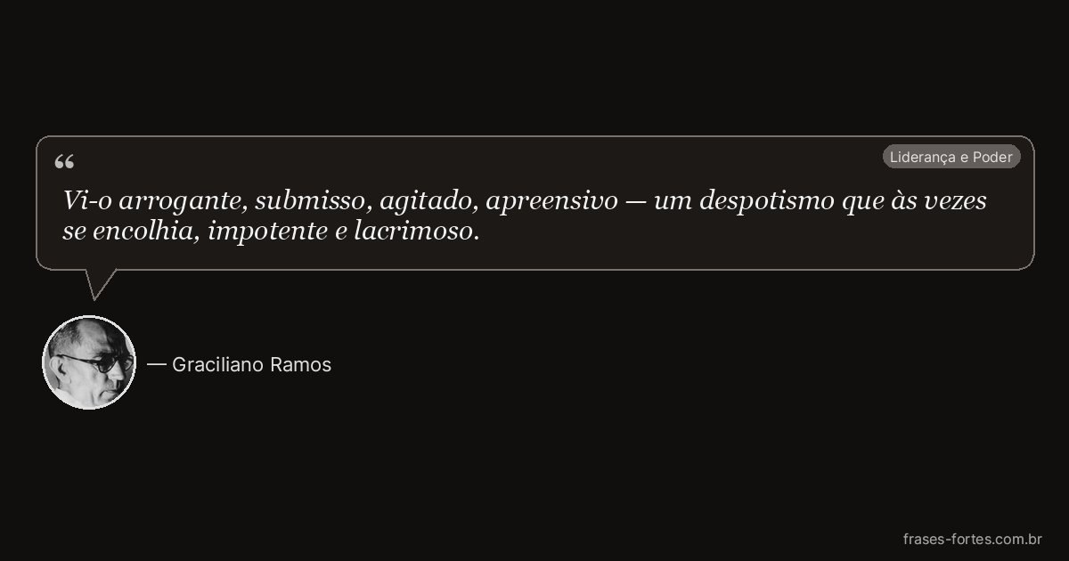 Frase de Graciliano Ramos