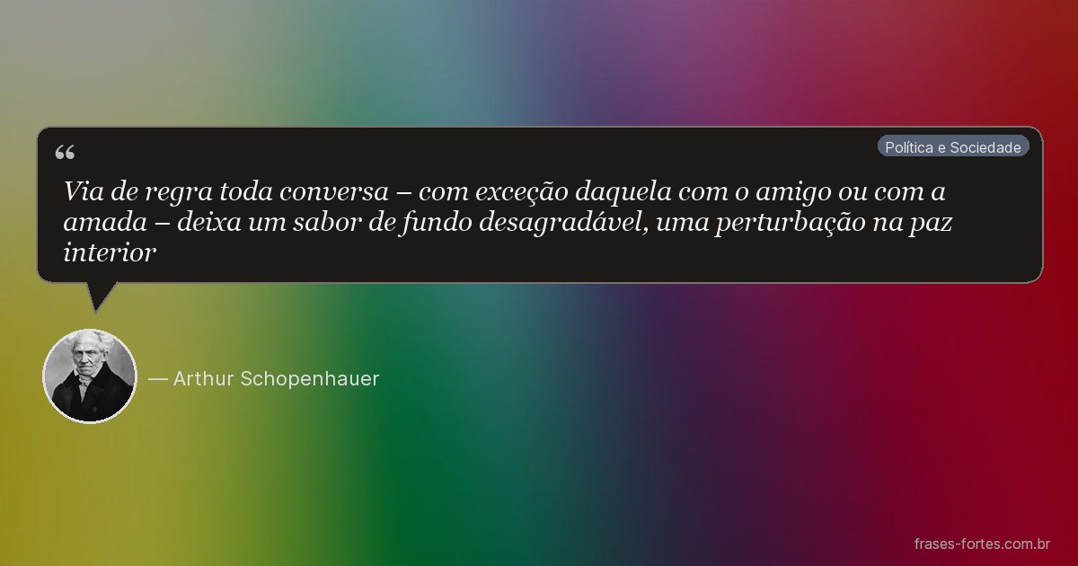 Frase de Arthur Schopenhauer