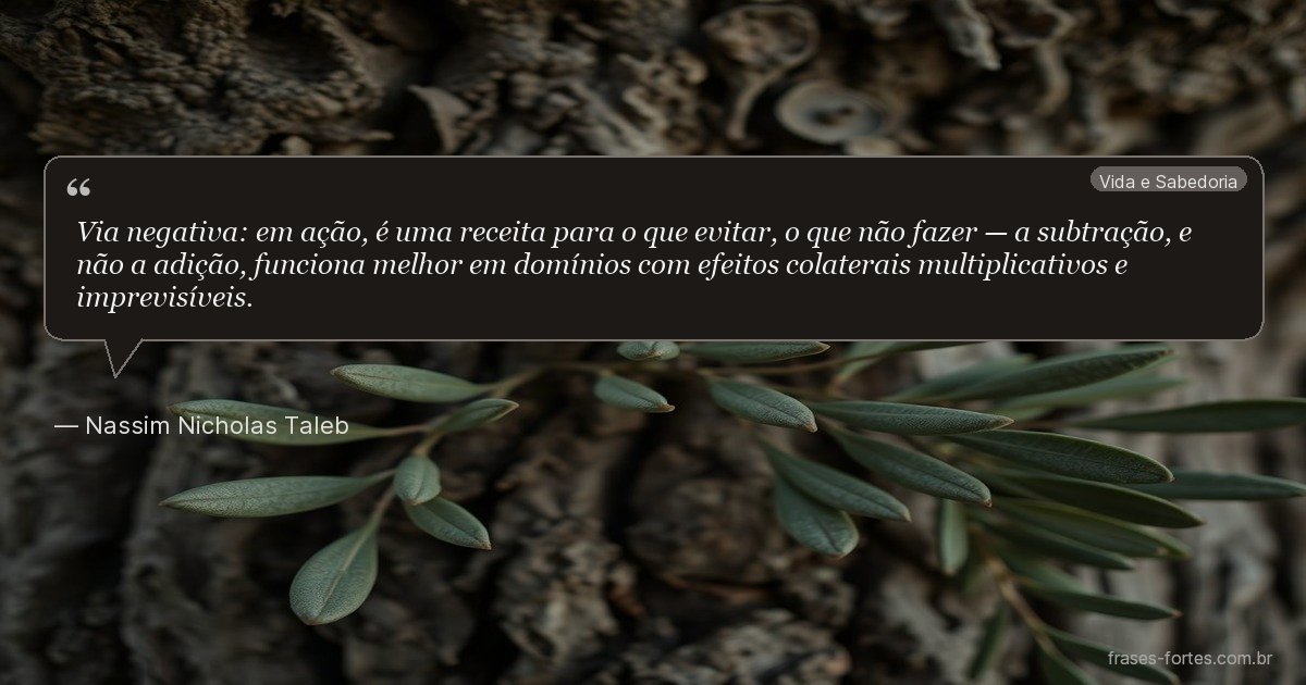 Frase de Nassim Nicholas Taleb