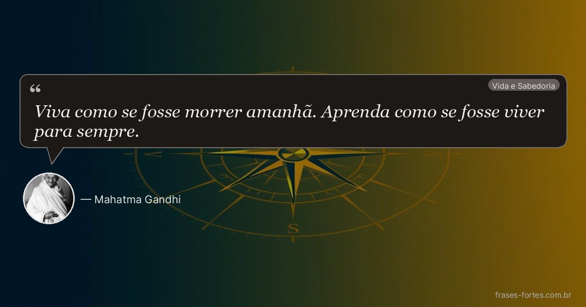 Frase de Mahatma Gandhi